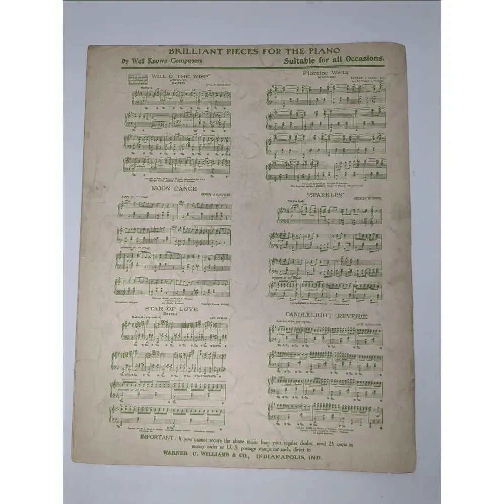 1912 Syncopated Waltz Arrangement‎ of IL Trovatore Sheet Music